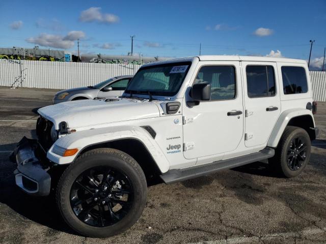 1C4JJXP63MW754081 - 2021 JEEP WRANGLER U SAHARA 4XE WHITE photo 1