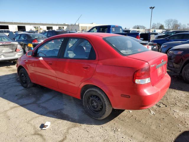 KL1TD56646B662016 - 2006 CHEVROLET AVEO BASE RED photo 2