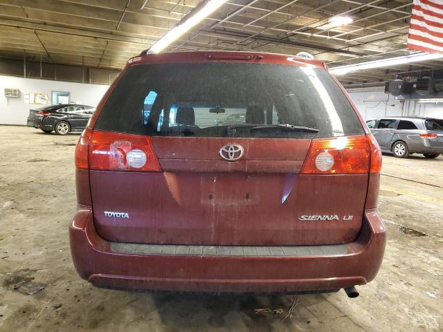 5TDZK23C09S225578 - 2009 TOYOTA SIENNA CE BURGUNDY photo 6