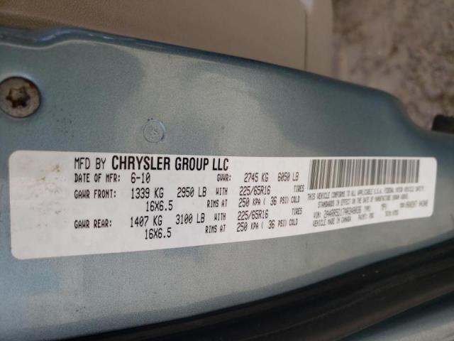 2A4RR5D17AR348036 - 2010 CHRYSLER TOWN & COU TOURING ლურჯი ფოტო 13