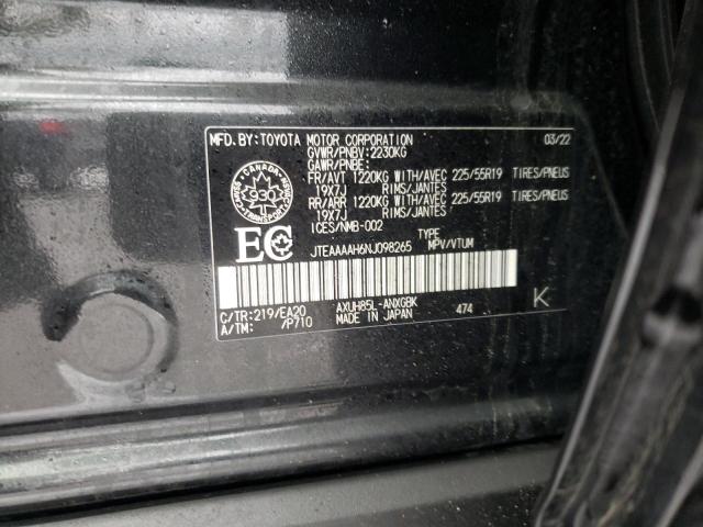 JTEAAAAH6NJ098265 - 2022 TOYOTA VENZA LE BLACK photo 14