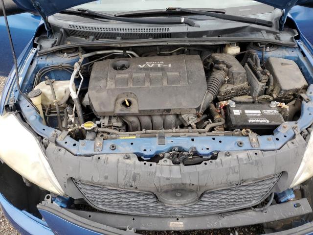 1NXBU40E09Z027250 - 2009 TOYOTA COROLLA BASE BLUE photo 11