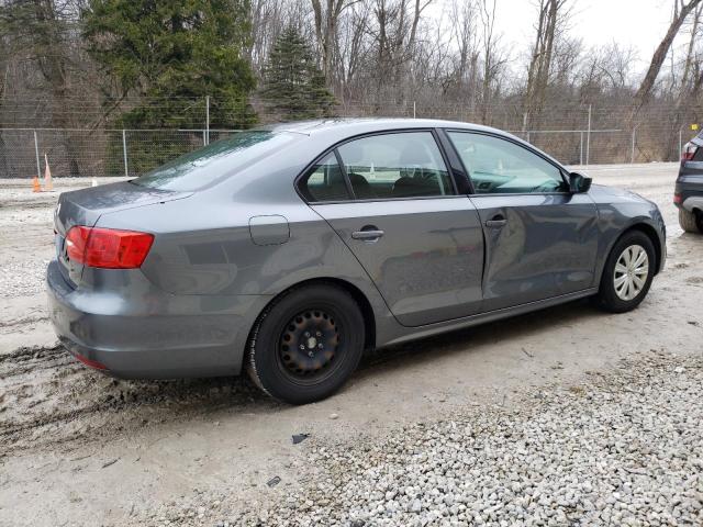 3VW2K7AJ6EM224376 - 2014 VOLKSWAGEN JETTA BASE GRAY photo 3