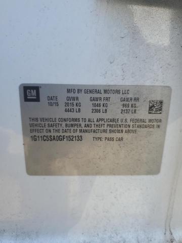 1G11C5SA0GF152133 - 2016 CHEVROLET MALIBU LIM LT 白色 照片 12