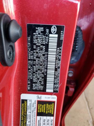 4T1BF1FK2EU741512 - 2014 TOYOTA CAMRY L RED photo 12