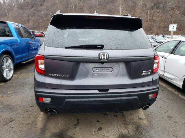 5FNYF8H99KB019654 - 2019 HONDA PASSPORT TOURING GRAY photo 6