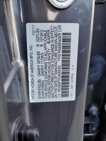 19UUB3F7XJA005303 - 2018 ACURA TLX ADVANCE GRAY photo 12