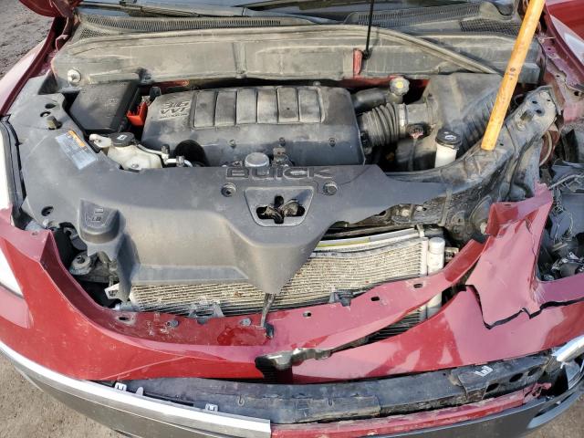 5GAKRBED4BJ107380 - 2011 BUICK ENCLAVE CXL RED photo 12