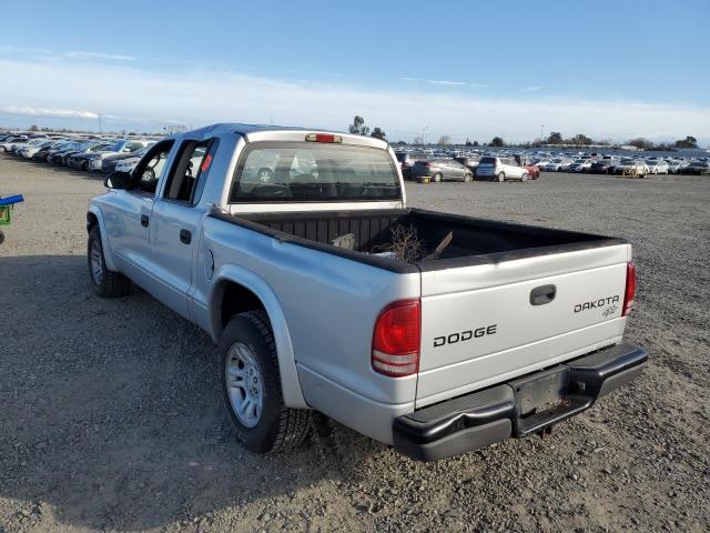 1D7HL38N44S768463 - 2004 DODGE DAKOTA QUAD SPORT SILVER photo 2