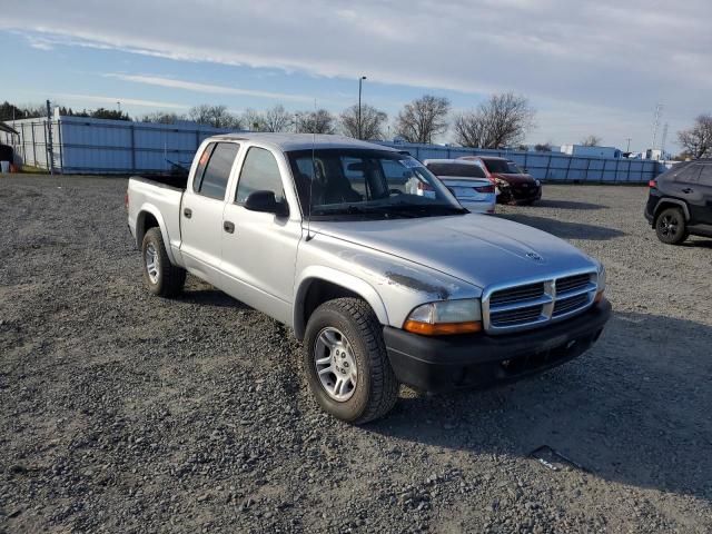 1D7HL38N44S768463 - 2004 DODGE DAKOTA QUAD SPORT SILVER photo 4