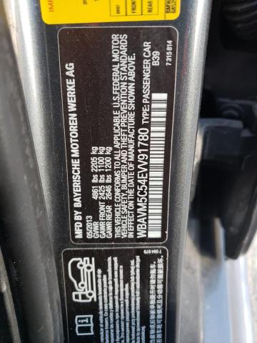 WBAVM5C54EVV91780 - 2014 BMW X1 XDRIVE35I BLACK photo 13