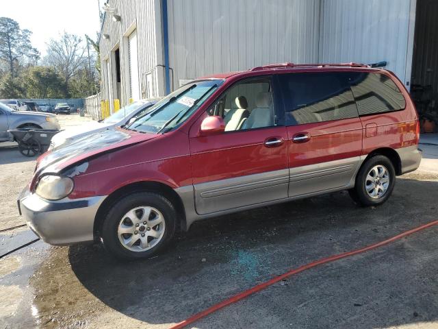 KNDUP131446537223 - 2004 KIA SEDONA EX BURGUNDY photo 1