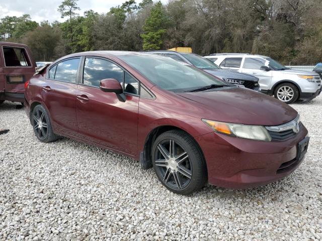 2HGFB2F57CH541163 - 2012 HONDA CIVIC LX MAROON photo 4