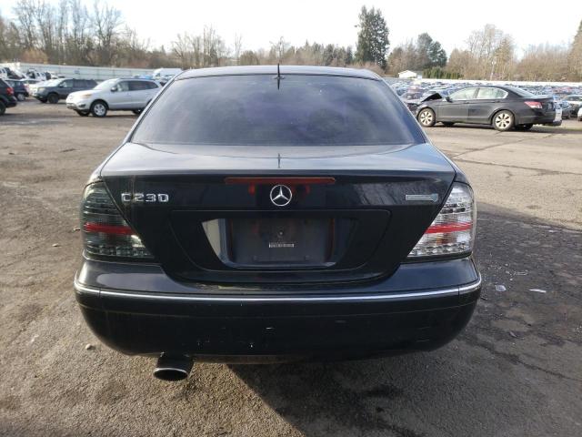 WDBRF52H86A819989 - 2006 MERCEDES-BENZ C230 230 BLACK photo 6