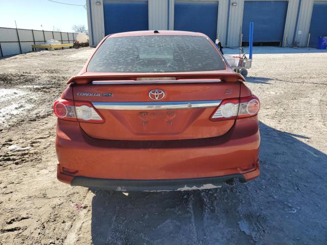2T1BU4EE4DC094839 - 2013 TOYOTA COROLLA BASE ORANGE photo 6