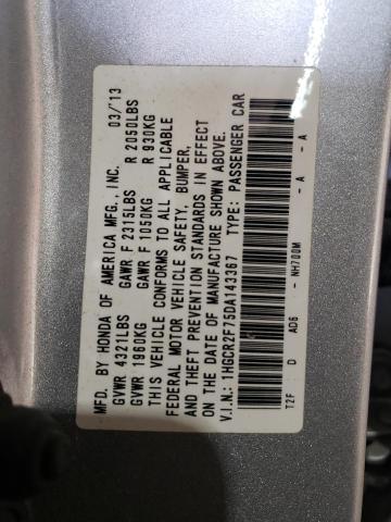 1HGCR2F75DA143367 - 2013 HONDA ACCORD EX SILVER photo 13