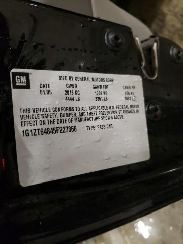 1G1ZT64845F227366 - 2005 CHEVROLET MALIBU MAXX LS BLACK photo 12