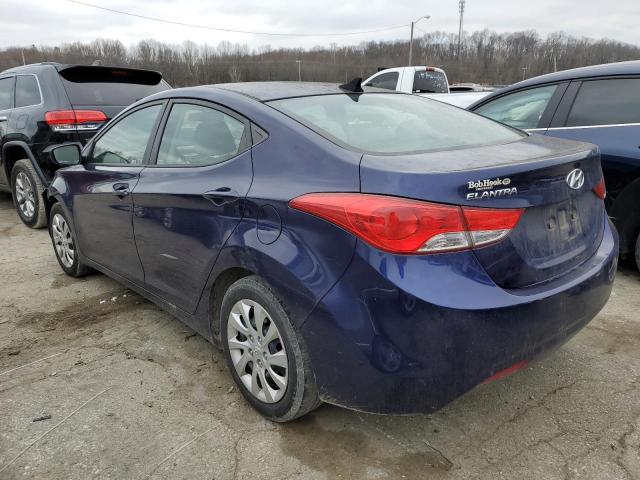 5NPDH4AE8DH159398 - 2013 HYUNDAI ELANTRA GLS BLUE photo 2