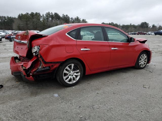 3N1AB7APXHL693891 - 2017 NISSAN SENTRA S RED photo 3