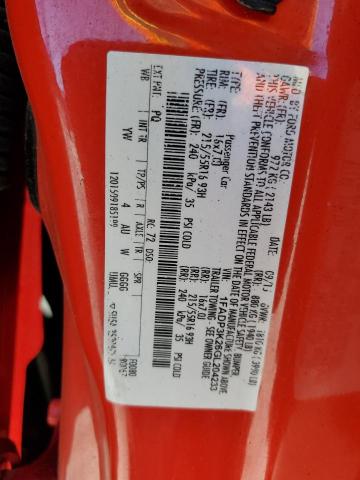 1FADP3K26GL204233 - 2016 FORD FOCUS SE RED photo 12