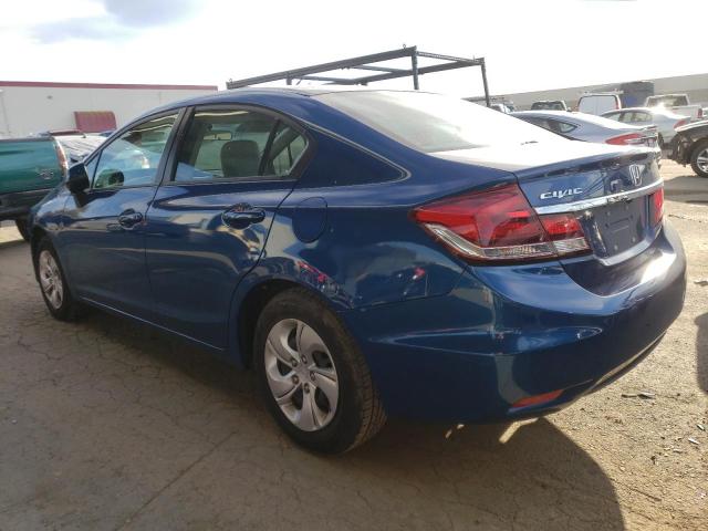 19XFB2F51DE268555 - 2013 HONDA CIVIC LX BLUE photo 2