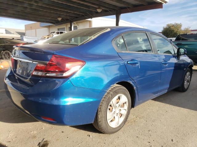 19XFB2F51DE268555 - 2013 HONDA CIVIC LX BLUE photo 3