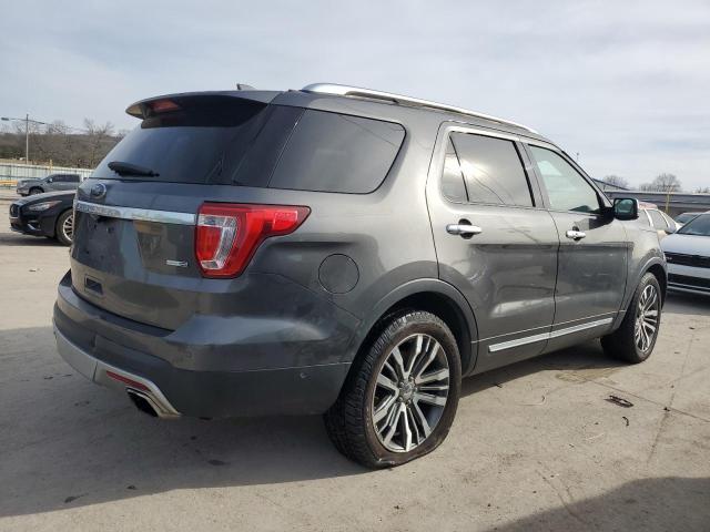 1FM5K8HT7HGD19732 - 2017 FORD EXPLORER PLATINUM GRAY photo 3