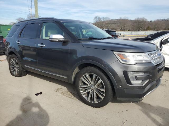 1FM5K8HT7HGD19732 - 2017 FORD EXPLORER PLATINUM GRAY photo 4