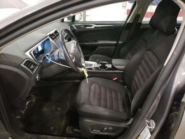 3FA6P0H7XER378427 - 2014 FORD FUSION SE GRAY photo 7