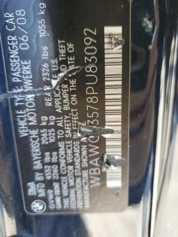 WBAWC33578PU83092 - 2008 BMW 328 XI BLACK photo 12