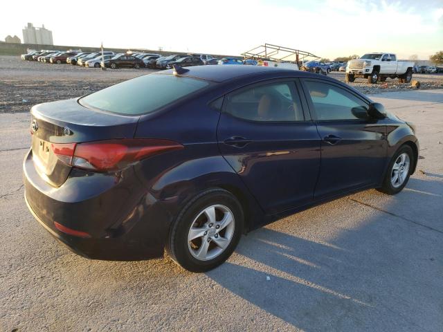 5NPDH4AE4EH460087 - 2014 HYUNDAI ELANTRA SE BLUE photo 3