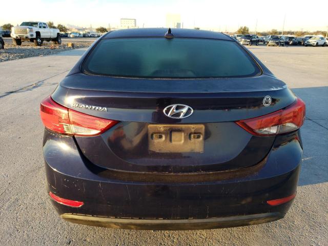 5NPDH4AE4EH460087 - 2014 HYUNDAI ELANTRA SE BLUE photo 6