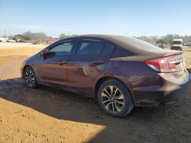 19XFB2F89DE037817 - 2013 HONDA CIVIC EX MAROON photo 2