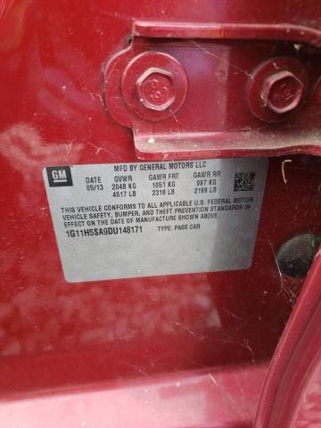 1G11H5SA9DU148171 - 2013 CHEVROLET MALIBU LTZ 红色 照片 12