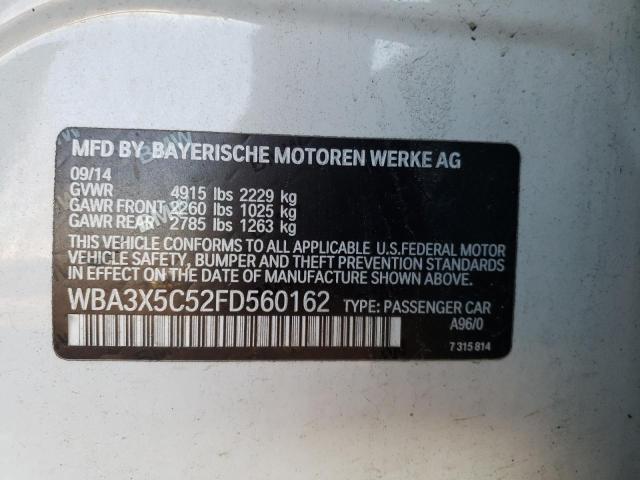 WBA3X5C52FD560162 - 2015 BMW 328 XIGT WHITE photo 12