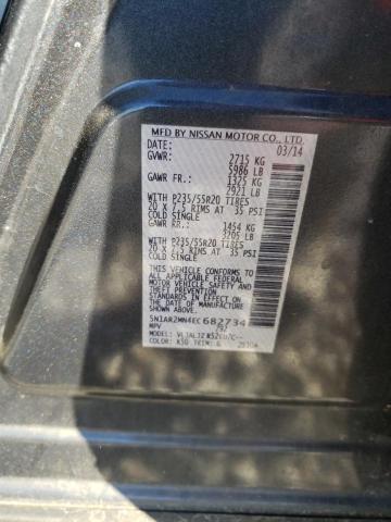 5N1AR2MN4EC682734 - 2014 NISSAN PATHFINDER S CHARCOAL photo 13