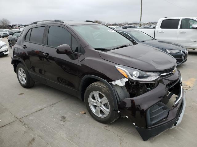 KL7CJPSM1MB365880 - 2021 CHEVROLET TRAX 1LT BURGUNDY photo 4