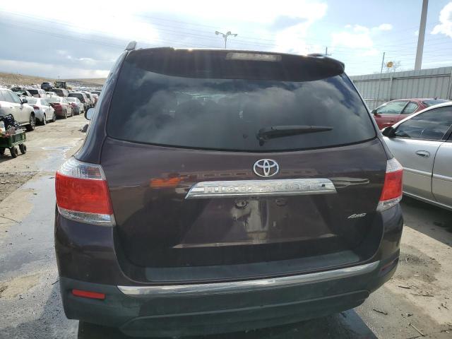 5TDBK3EH1CS123715 - 2012 TOYOTA HIGHLANDER BASE Бордовый фото 6