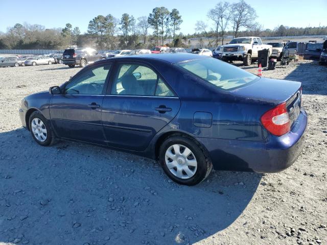 4T1BE32K02U576429 - 2002 TOYOTA CAMRY LE BLUE photo 2