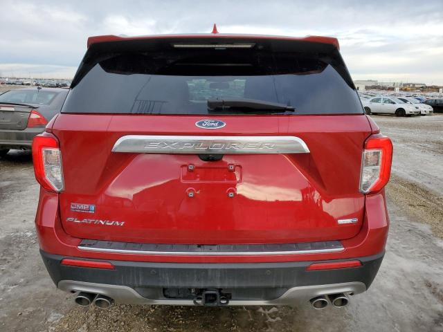 1FM5K8HC2LGB13324 - 2020 FORD EXPLORER PLATINUM RED photo 6