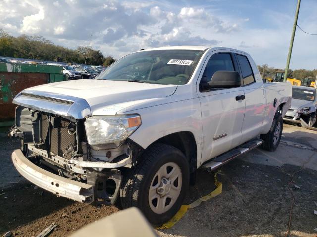 5TFRM5F17EX080968 - 2014 TOYOTA TUNDRA DOUBLE CAB SR/SR5 WHITE photo 1