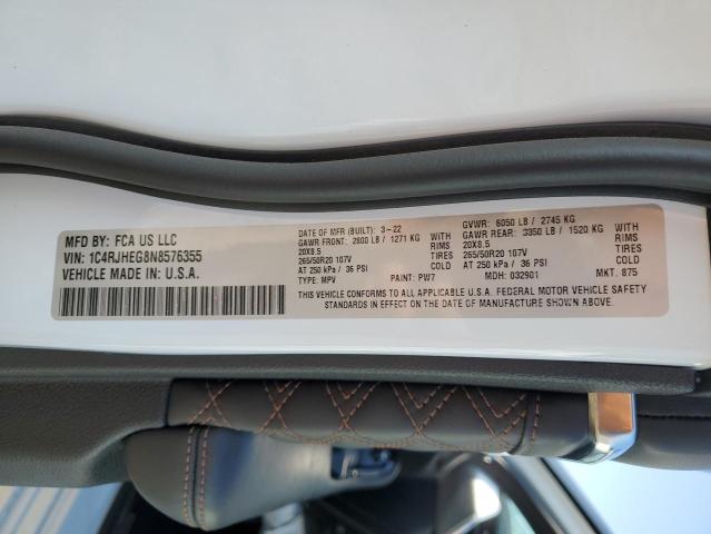 1C4RJHEG8N8576355 - 2022 JEEP GRAND CHER SUMMIT Ağ foto 13