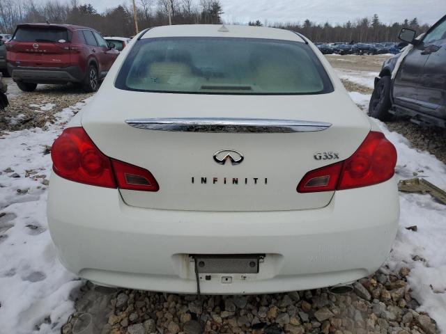 JNKBV61F88M254915 - 2008 INFINITI G35 WHITE photo 6