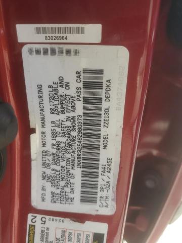 1NXBR32E48Z980373 - 2008 TOYOTA COROLLA CE RED photo 12