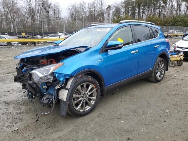 JTMDJREV9HD124733 - 2017 TOYOTA RAV4 HV LIMITED BLUE photo 1