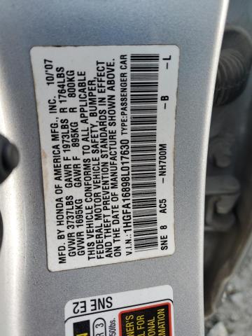 1HGFA16898L017630 - 2008 HONDA CIVIC EX SILVER photo 12