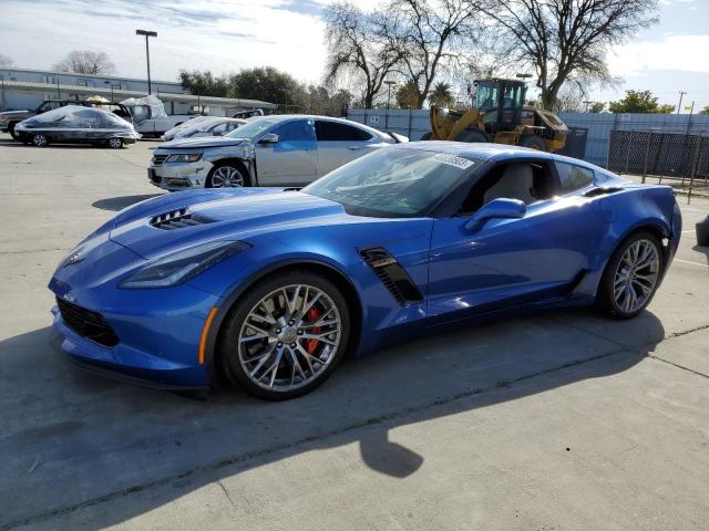 1G1YN2D66K5604097 - 2019 CHEVROLET CORVETTE Z06 1LZ BLUE photo 1