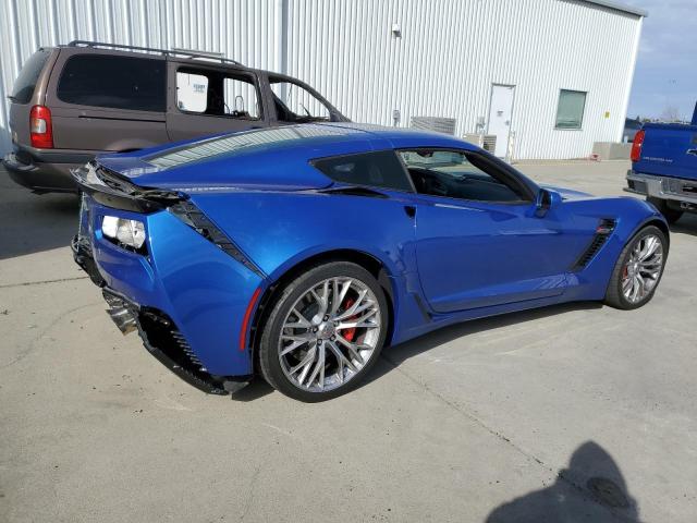 1G1YN2D66K5604097 - 2019 CHEVROLET CORVETTE Z06 1LZ BLUE photo 3