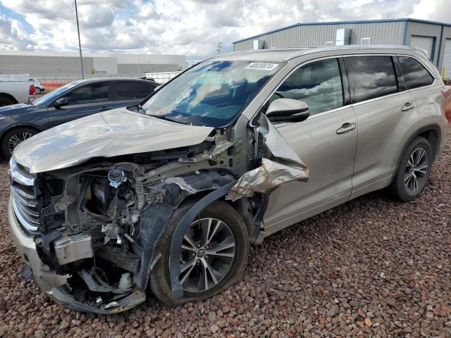 5TDKKRFH4GS153203 - 2016 TOYOTA HIGHLANDER XLE BEIGE photo 1