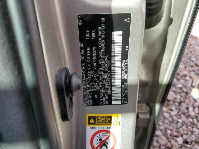 5TDKKRFH4GS153203 - 2016 TOYOTA HIGHLANDER XLE BEIGE photo 12